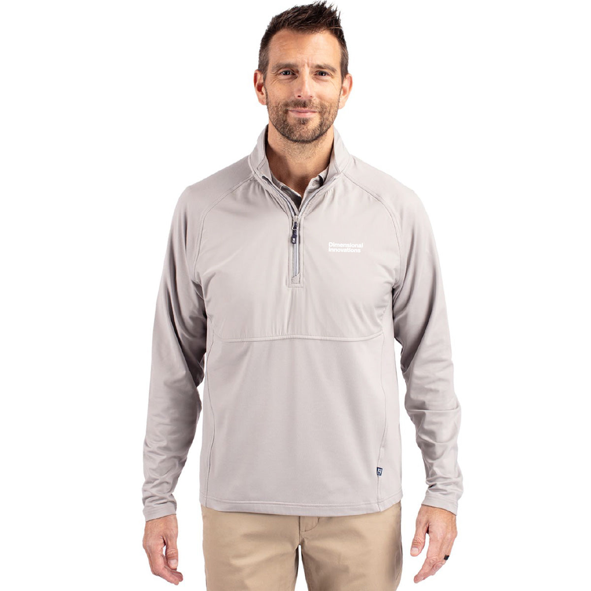 Cutter & Buck Hybrid White 1/4 Zip Pullover