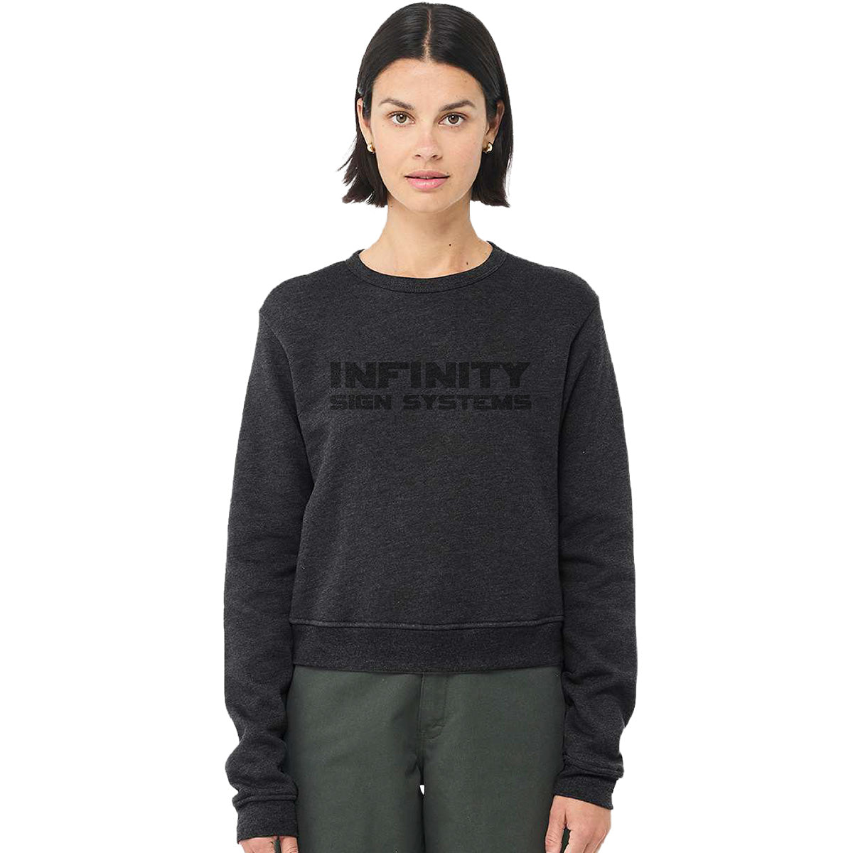 Bella + Canvas Women's Fleece Black Sweatshirt