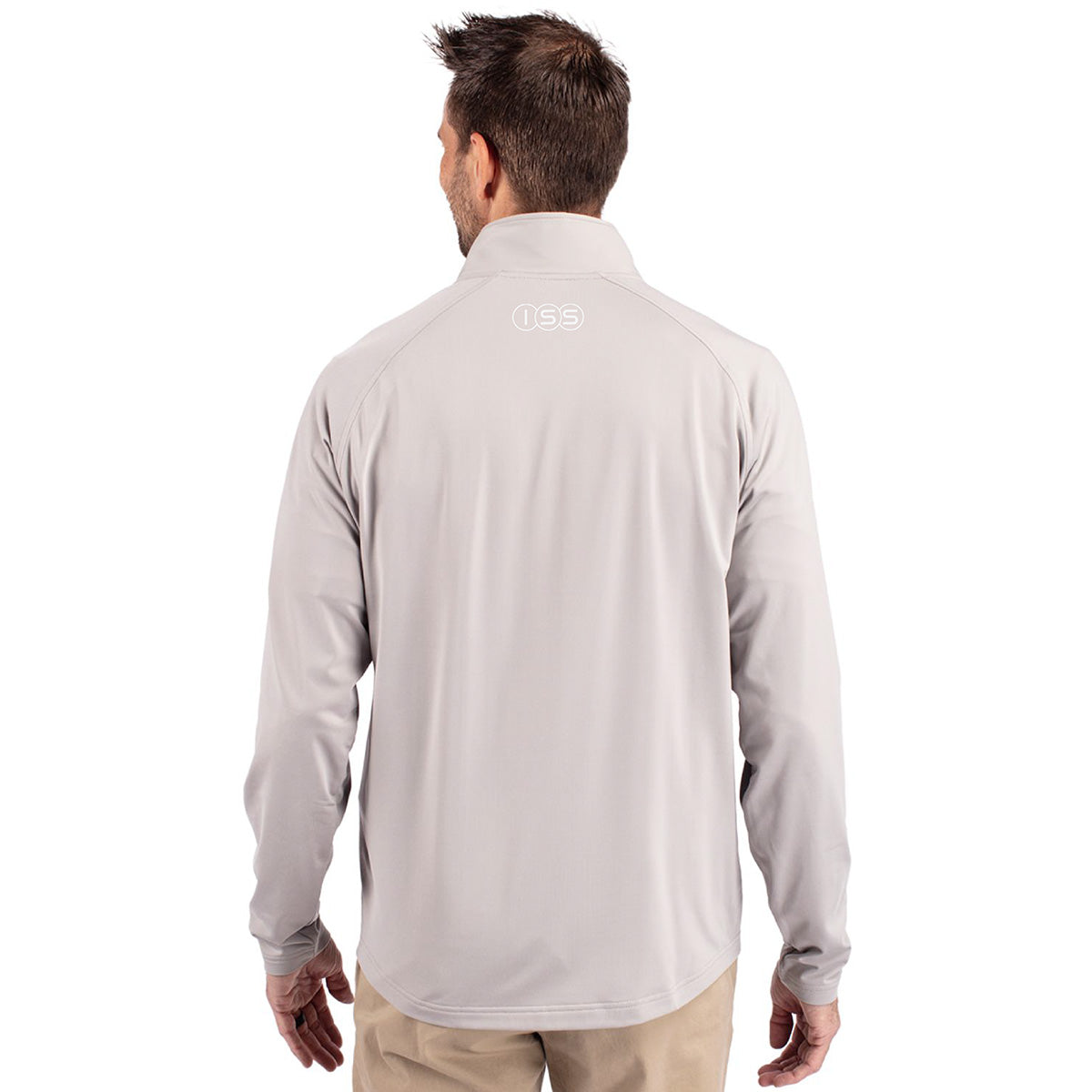 Cutter & Buck Hybrid White 1/4 Zip Pullover
