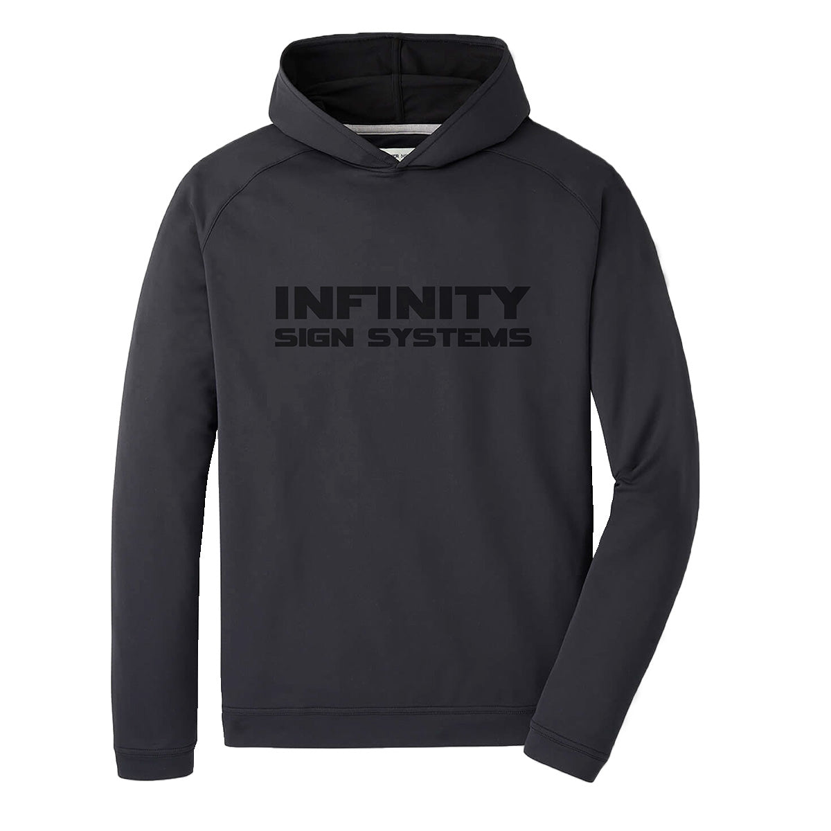 Peter Millar Pine Perf Grey Hooded Sweatshirt