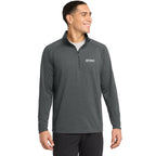 Sport Tek Stretch Grey 1/4 Zip Pullover