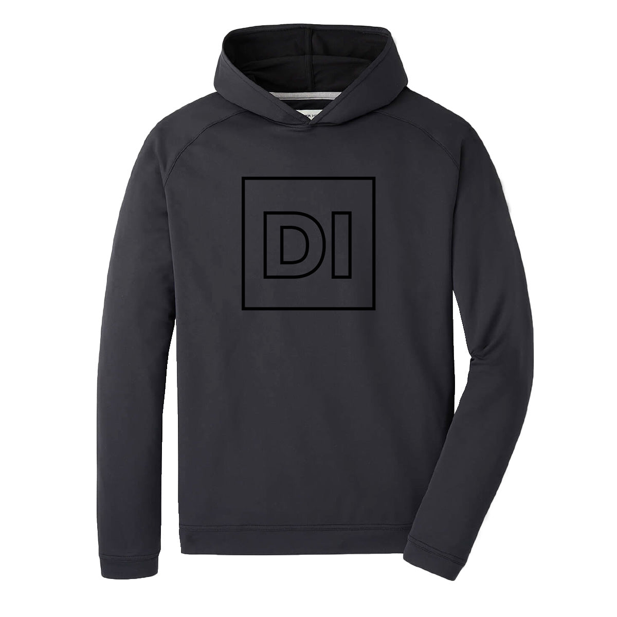 Peter Millar Pine Perf Grey Secondary Logo Hooded Sweatshirt