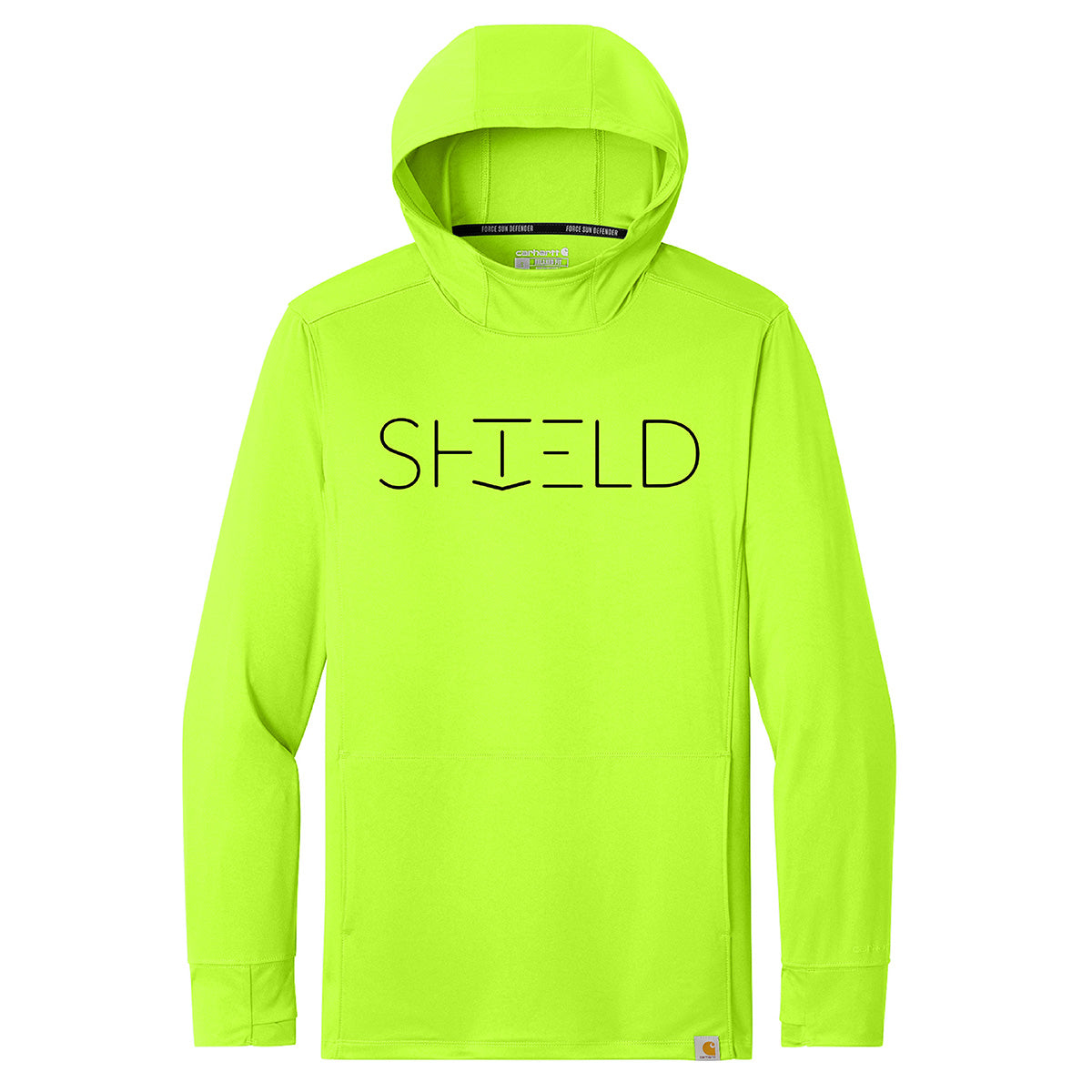 Carhartt Yellow Hooded Long Sleeve T-Shirt