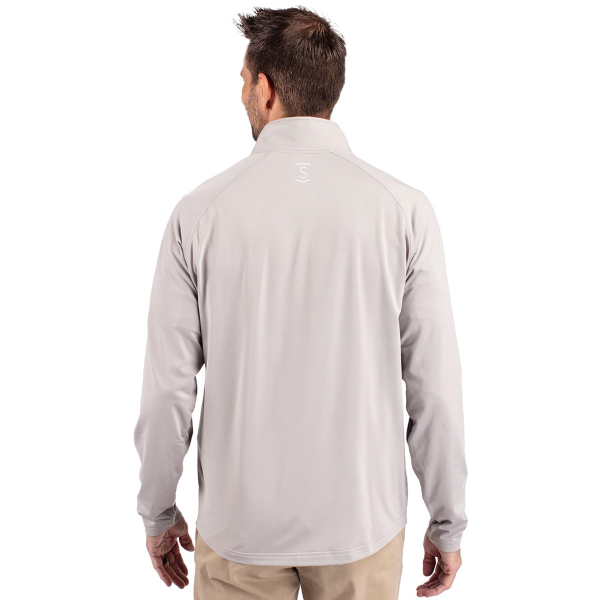 Cutter & Buck Hybrid White 1/4 Zip Pullover