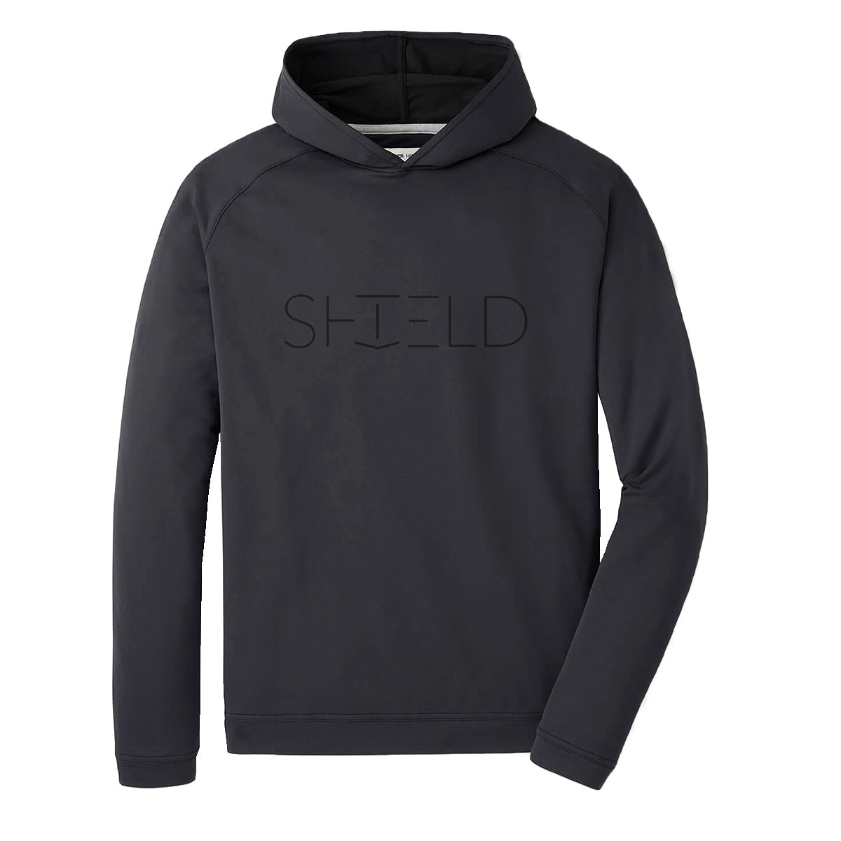 Peter Millar Pine Perf Grey Hooded Sweatshirt