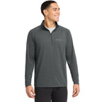 Sport Tek Stretch Grey 1/4 Zip Pullover