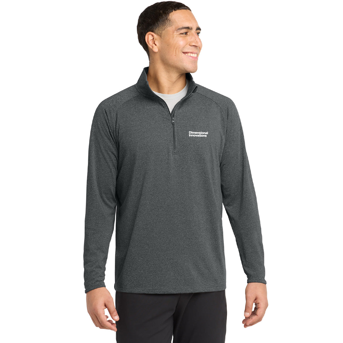 Sport Tek Stretch Grey 1/4 Zip Pullover